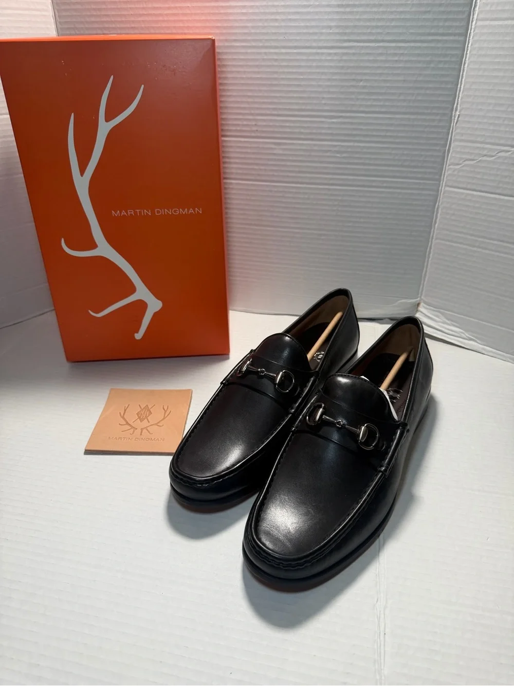 Martin Dingman Addison II Horse Bit Black Leather Dress Loafer Mens Sz 12